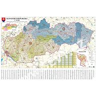 Slovak Republic Postcode 90x135cm Laminated, Wall Map with Rods - Map