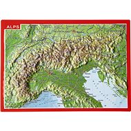 Alps Embossed 3D Plastic Map 10.5x14.8cm - Map
