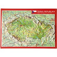 Czech Republic Embossed 3D Plastic Map 10,5x14,8cm - Map