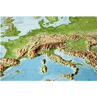 Europe Embossed 3D Plastic Wall Map 82x60cm EN - Map