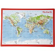 World Embossed 3D Plastic Map 10.5x14.8cm - Map