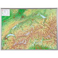 Switzerland Embossed 3D Plastic Wall Map 57x77cm - Map