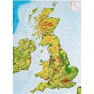 Great Britain Embossed 3D Plastic Wall Map 77x57cm - Map