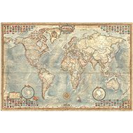 RAY EXE World Political Map 92x136cm Laminated, Wall Map with Rods - Map