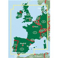 Europe West Road Map 88x122cm Laminated Wall Map with Plastic Rods - Map
