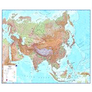 Asia Geographical Map 120x100cm Laminated, Wall Map with Rods - Map