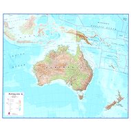 Australia Geographical Map 100x120cm Laminated, Wall Map with Rods - Map
