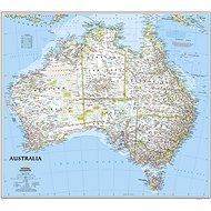 Australia Political Classic Map 77x60cm Laminated, Wall Map with Rods - Map
