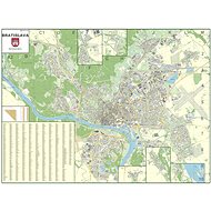Bratislava 120x160cm Laminated, Wall Map with Plastic Rod - Map