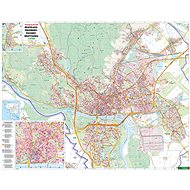 Bratislava Office Map 77x111cm Laminated, Wall Map with Rods - Map