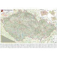 Czech Republic Road Map 140x200cm Laminated, Wall Map with Rods - Map