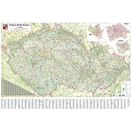 Czech Republic Road Map 90x135cm Laminated, Wall Map with Rods - Map