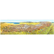 Alps Panoramic XL Map 61x215cm Laminated, Wall Map with Rods - Map
