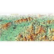 Small and Large Fatra 52x100cm Panoramic Laminated, Wall Map with Rods - Map