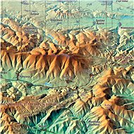 Low Tatras 52x100cm Panoramic Laminated, Wall Map with Rods - Map