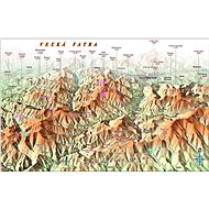 Large Fatra XL 110x160cm Panoramic Laminated, Wall Map with Rods - Map