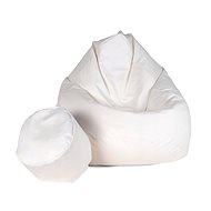 Aga Sitting bag XXXL + footstool White - Bean Bag