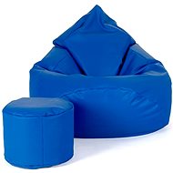 Aga Sitting Bean Bag XXXL + Footstool Blue - Bean Bag