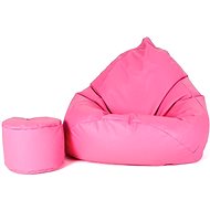 Aga Bean Bag XXXL + Footstool Pink - Bean Bag