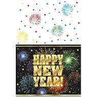 Tablecloth Happy New Year - New Year' s Eve - 137 x 213 cm - 1 pc - Party Accessories