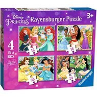 Ravensburger 030798 Disney čarovné princezné 4 v 1 - Puzzle