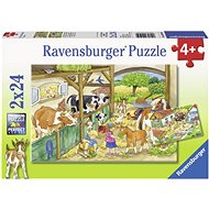 Ravensburger 091959 Day on the farm 2x24 pieces - Jigsaw Puzzle