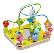 Jouéco Wooden Labyrinth with Mirror and Beads - Motor Activity Maze