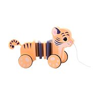 Jouéco The Wildies Family Wooden Tiger - Push and Pull Toy