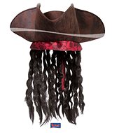 Pirate Hat Brown with Hair - Jack Sparrow - Costume Accessory