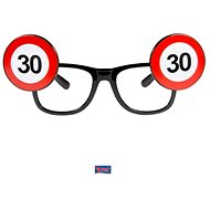 Party Glasses Birthday Traffic Sign - 30 - Party Accessories