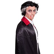Black Wig with White Stripes - Dracula - Vampire - Halloween - Wig