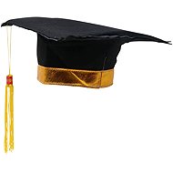 Black Graduation Cap - Luxury - Unisex - Costume Accessory
