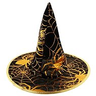 Witch Hat - Wizard - Gold Print - Halloween - 32cm - Costume Accessory