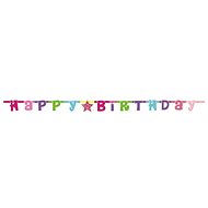 Happy Birthday Garland - 180 cm Pink - Garland