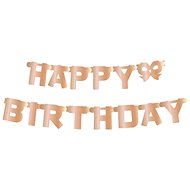 Girlanda Happy Birthday – Narodeniny – Ružovo-zlatá - Rosegold, 11 × 160 cm - Girlanda