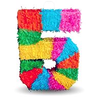 Piñata Number " 5" Coloured - Breakable, 50x35x7,5 cm - Pinata