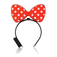 Flashing Headband with Red Ribbon with Polka Dots - Hairband