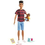 Barbie Opatrovateľ Ken + bábätko a doplnky - Bábika