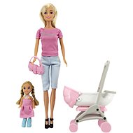 Anlily articulated doll set with girl and pram + accessories - Doll