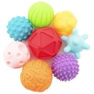 Set of Balls 9pcs with Rubber Texture - Small Balls
