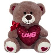 Teddy Bear With Heart Love - 30cm Brown - Soft Toy