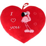 Heart with flamingo - 37cm - Pillow