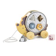 Wooden hedgehog pulling and jigsaw - Push and Pull Toy