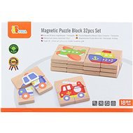 Drevené magnetické puzzle - dopravné prostriedky - Drevená hračka