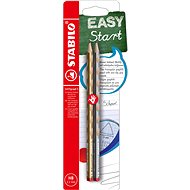 STABILO EASYgraph S Metallic Edition R HB Gold/Silver, 2pc Blister - Pencil