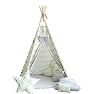 BabyTýpka teepee Zigzag yellow grey - Tent for Children