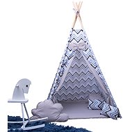 BabyTýpka teepee Zigzag blue gray - Tent for Children