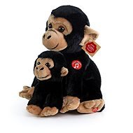 Rappa Plush Monkey with Cub with Sound of 27cm - Soft Toy