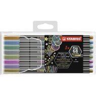 STABILO Pen 68 Metallic 8 pcs Plastic Case - Felt Tip Pens
