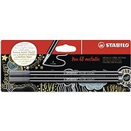 STABILO Pen 68 Metallic 2 pcs Silver in Blister - Felt Tip Pens